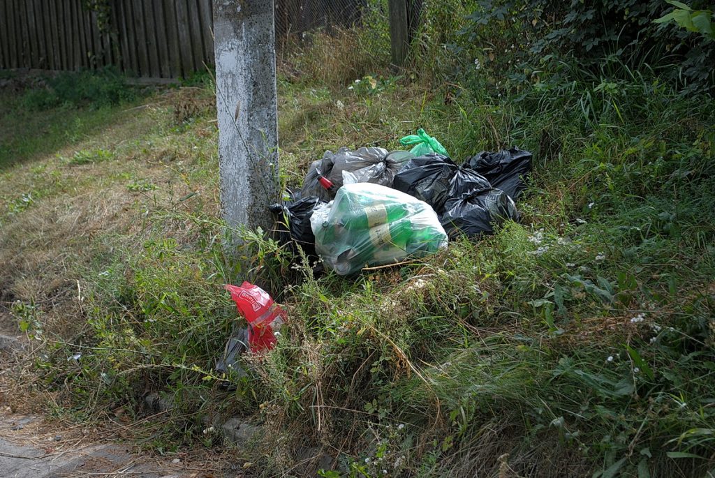 В приватному секторі Ямполя накопичуються пакети зі сміттям, які вивозять раз на два тижні